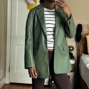 Motel Rocks Saken Blazer in Pu Green
